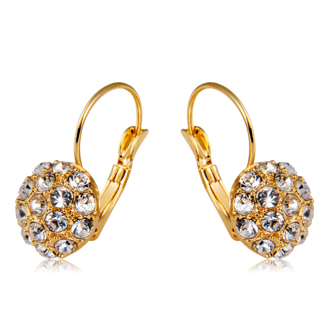 1 Pair Elegant Diamond Fashion Female Earrings(Gold)