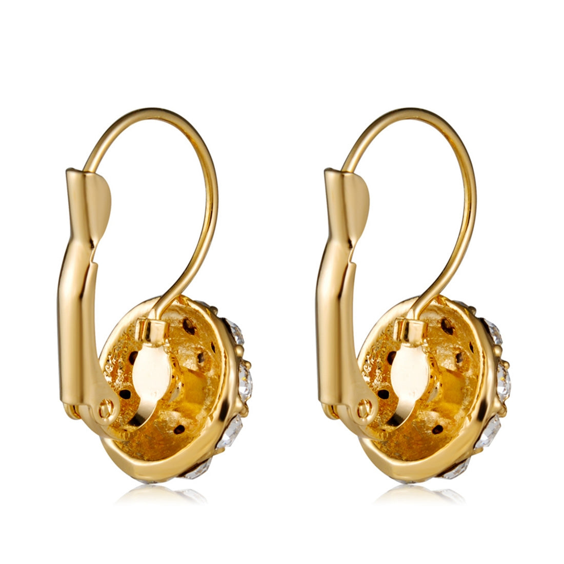 1 Pair Elegant Diamond Fashion Female Earrings(Gold)