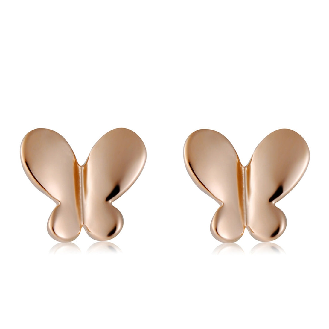 1 Pair Fashion Simple Butterfly Earrings(Rose Gold)