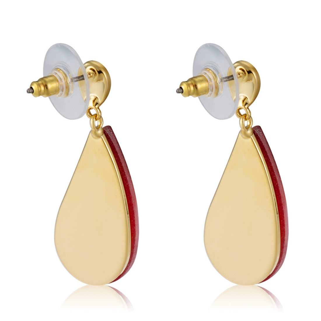 1 Pair Elegant Female Fashion Crystal Earrings(Gold)