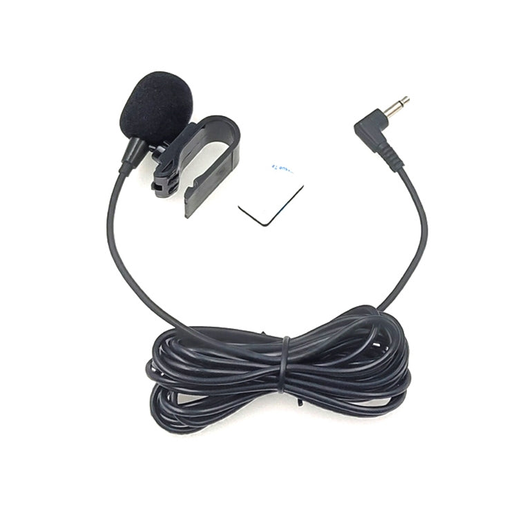 ZJ025MR Stick-on Clip-on Lavalier Mono Microphone for Car GPS / Bluetooth Enabled Audio DVD External Mic, Cable Length: 3m, 90 Degree Elbow 2.5mm Jack