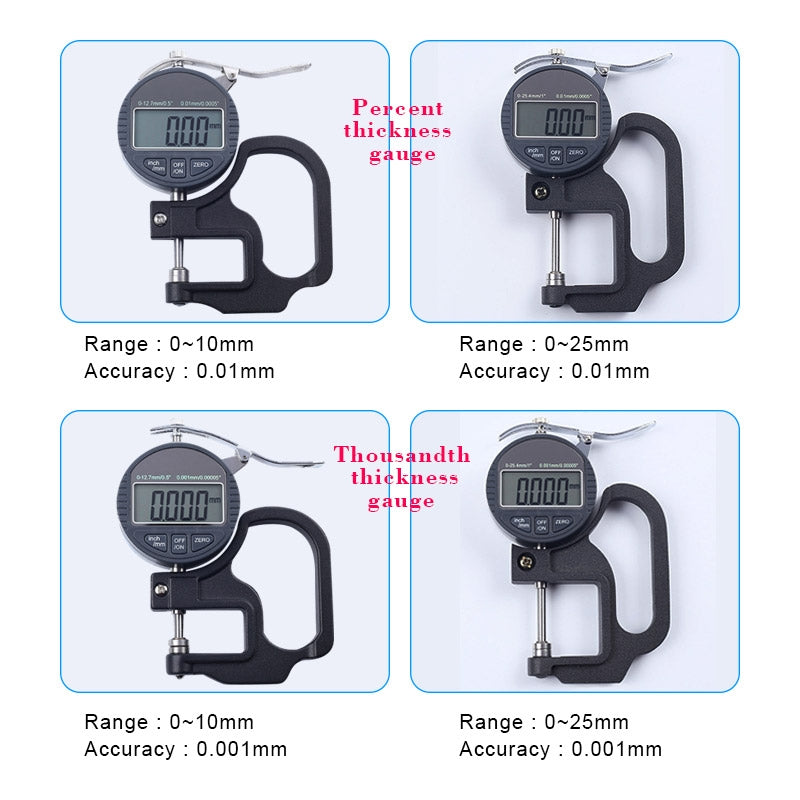 0-25mm Range Digital Display Micrometer Thickness Gauge