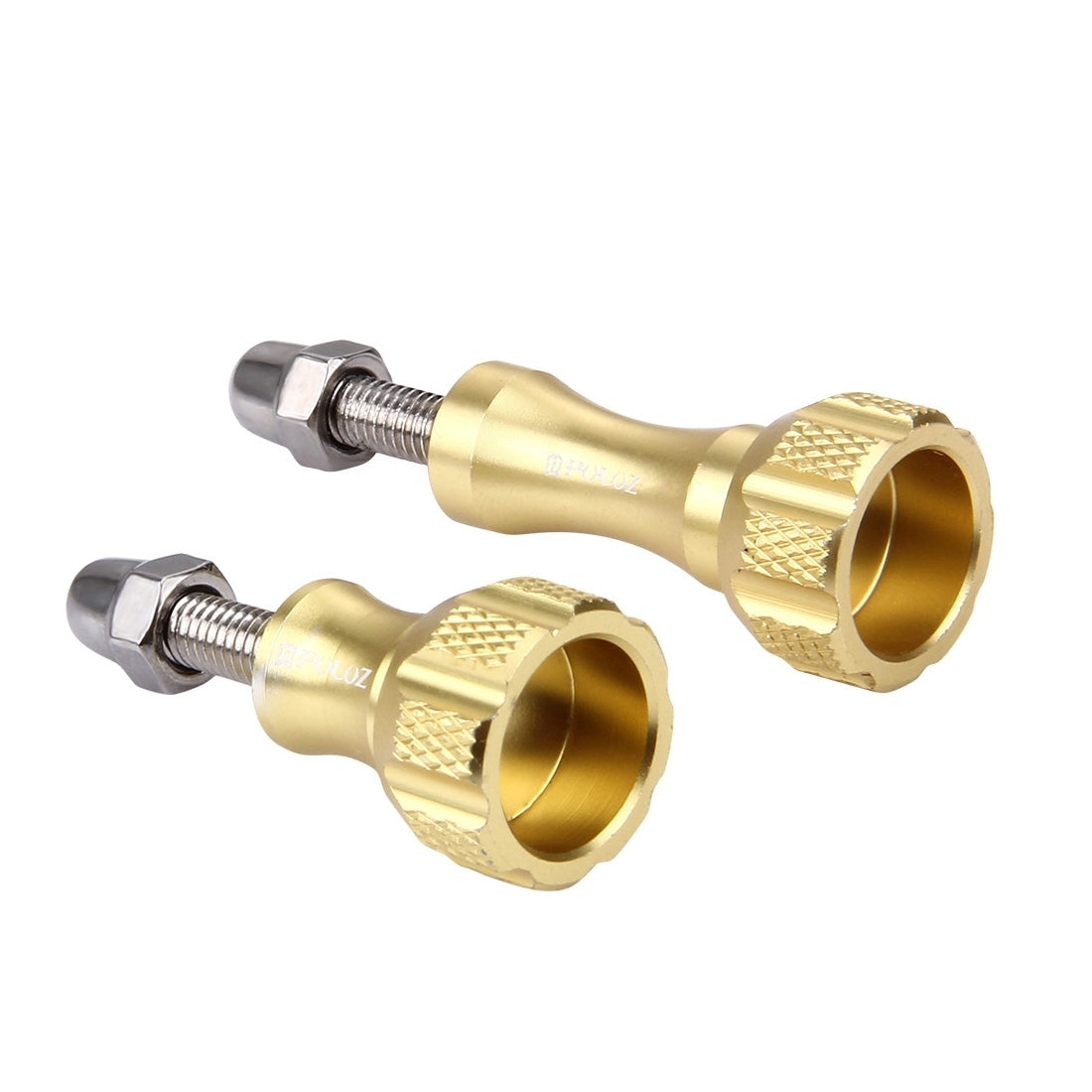 PULUZ CNC Aluminum Thumb Knob Stainless Bolt Nut Screw Set for GoPro Hero12 Black / Hero11 /10 /9 /8 /7 /6 /5, Insta360 Ace / Ace Pro, DJI Osmo Action 4 and Other Action Cameras(Gold)