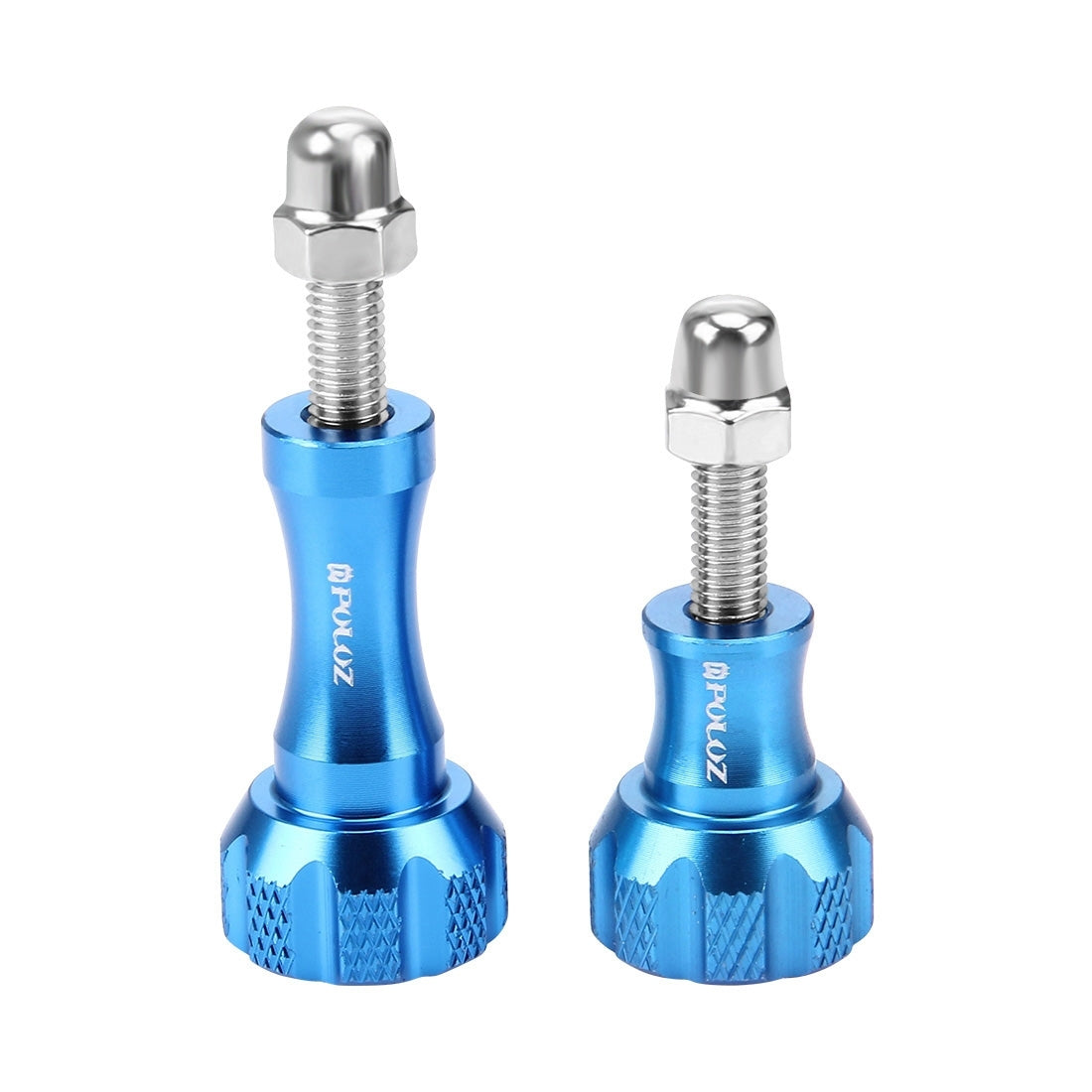 PULUZ CNC Aluminum Thumb Knob Stainless Bolt Nut Screw Set for GoPro Hero12 Black / Hero11 /10 /9 /8 /7 /6 /5, Insta360 Ace / Ace Pro, DJI Osmo Action 4 and Other Action Cameras(Blue)