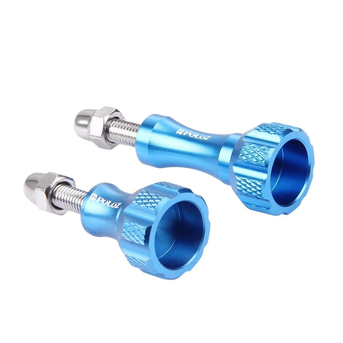 PULUZ CNC Aluminum Thumb Knob Stainless Bolt Nut Screw Set for GoPro Hero12 Black / Hero11 /10 /9 /8 /7 /6 /5, Insta360 Ace / Ace Pro, DJI Osmo Action 4 and Other Action Cameras(Blue)