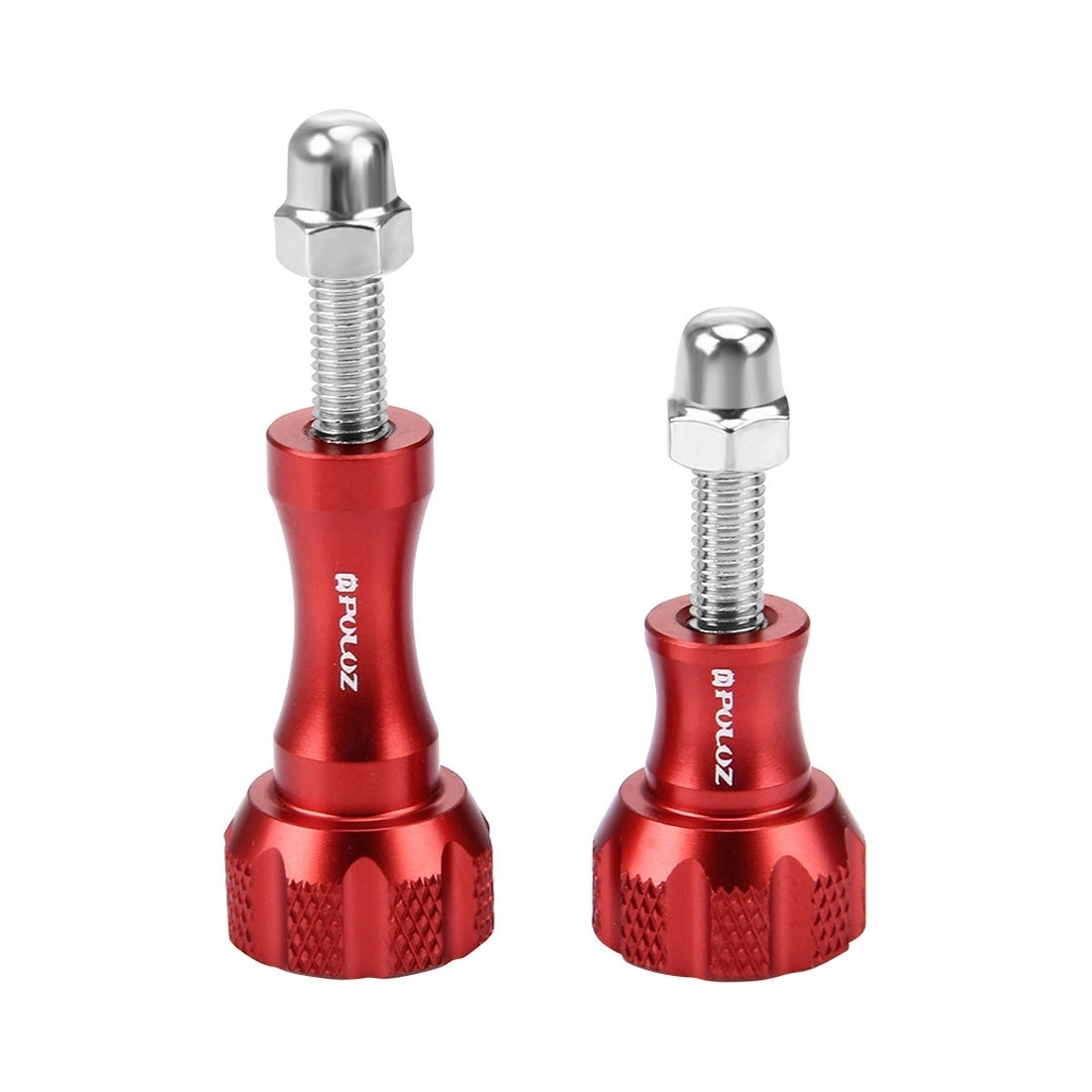 PULUZ CNC Aluminum Thumb Knob Stainless Bolt Nut Screw Set for GoPro Hero12 Black / Hero11 /10 /9 /8 /7 /6 /5, Insta360 Ace / Ace Pro, DJI Osmo Action 4 and Other Action Cameras(Red)