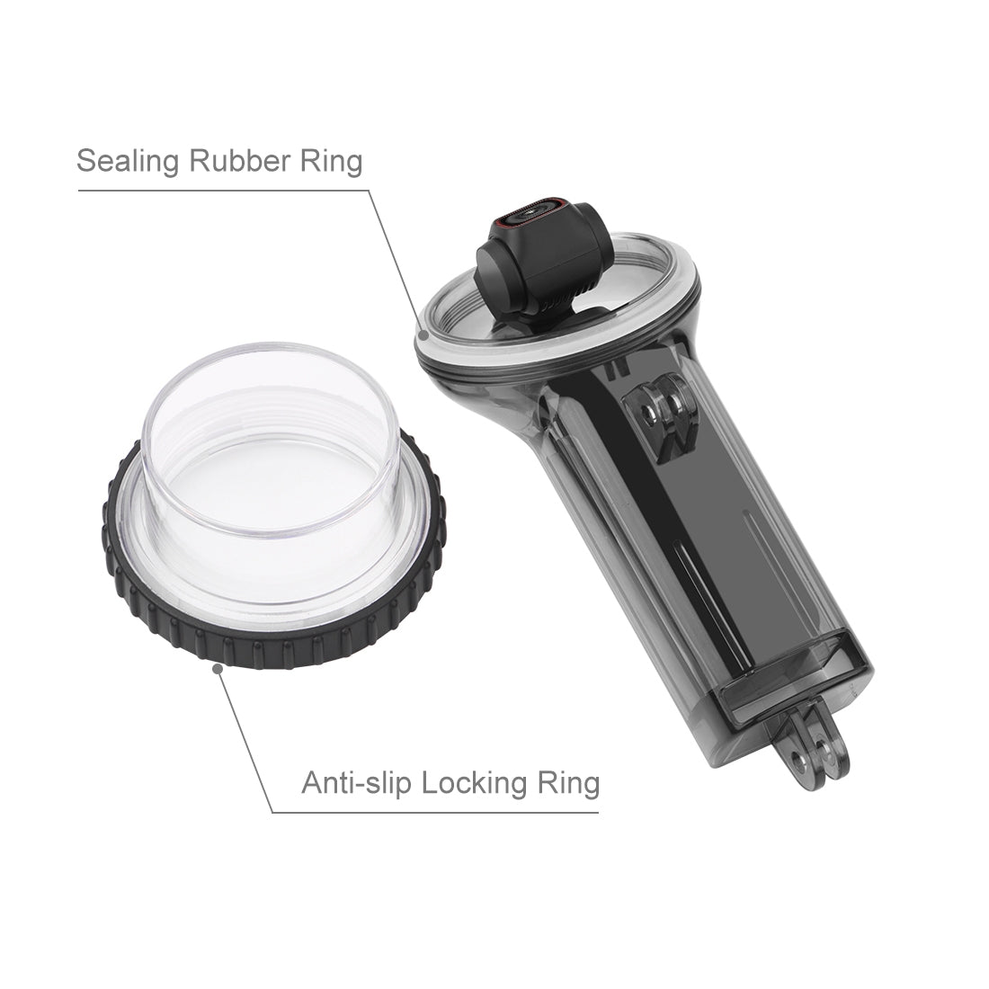 PULUZ 60m Underwater Waterproof Housing Diving Case Cover for DJI Osmo Pocket 2(Black)