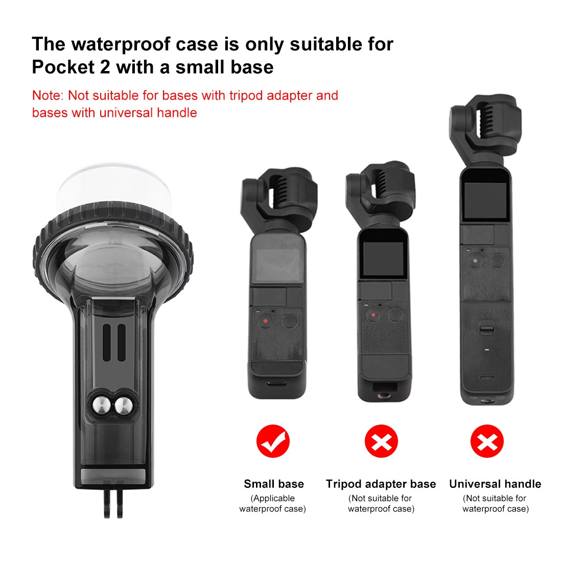 PULUZ 60m Underwater Waterproof Housing Diving Case Cover for DJI Osmo Pocket 2(Black)