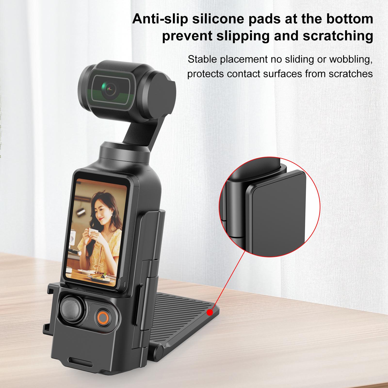 For DJI Osmo Pocket 3 PULUZ Folding Magnetic Mount Base Bracket (Black)