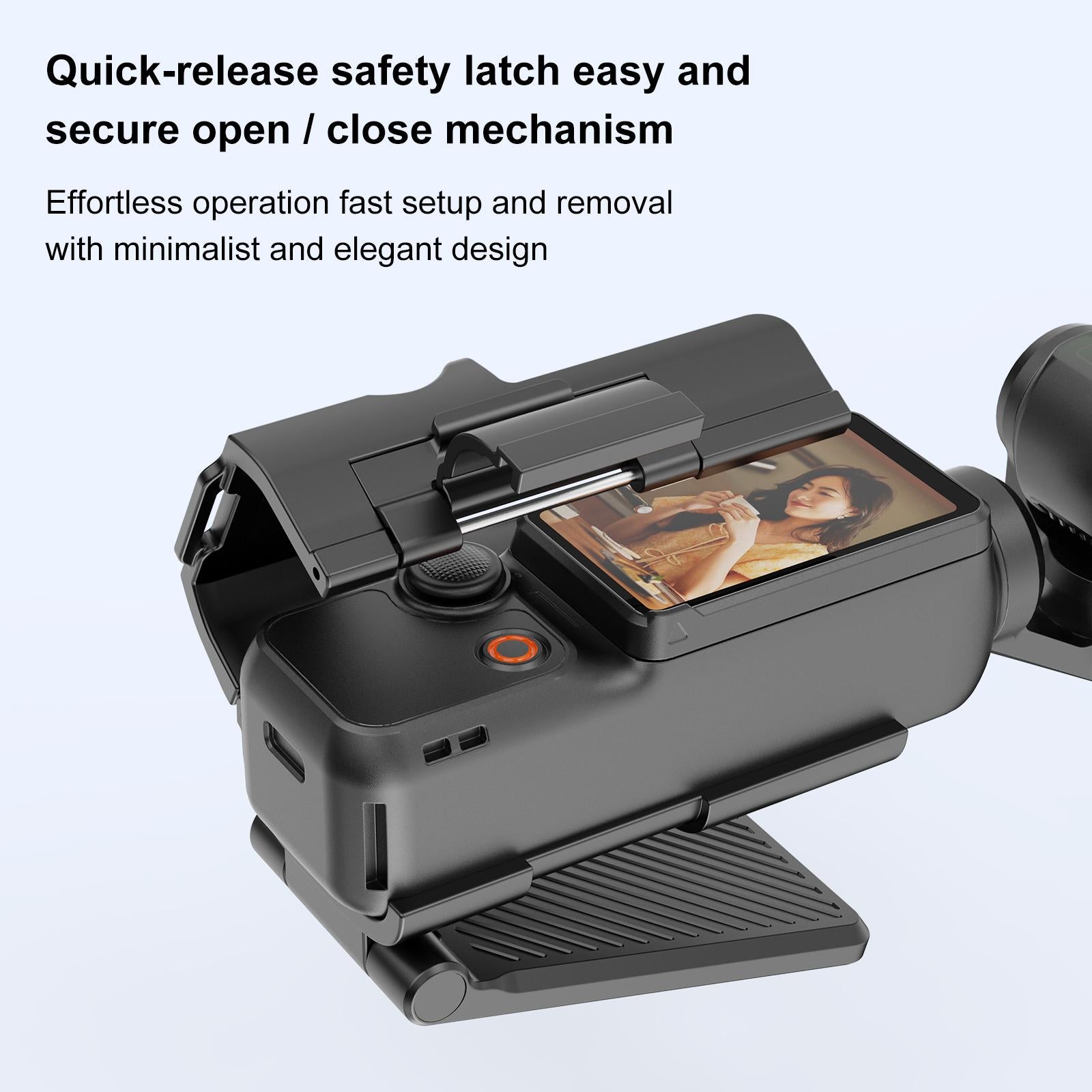 For DJI Osmo Pocket 3 PULUZ Folding Magnetic Mount Base Bracket (Black)
