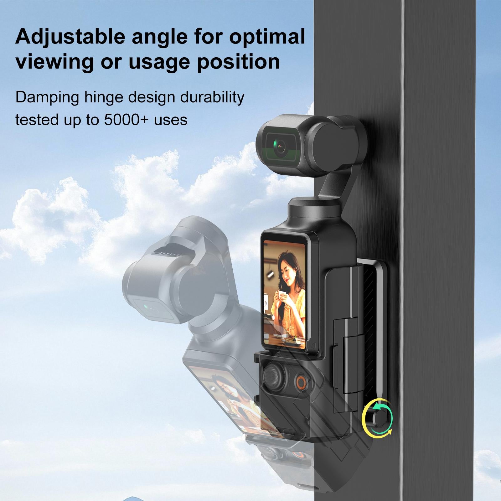 For DJI Osmo Pocket 3 PULUZ Folding Magnetic Mount Base Bracket (Black)