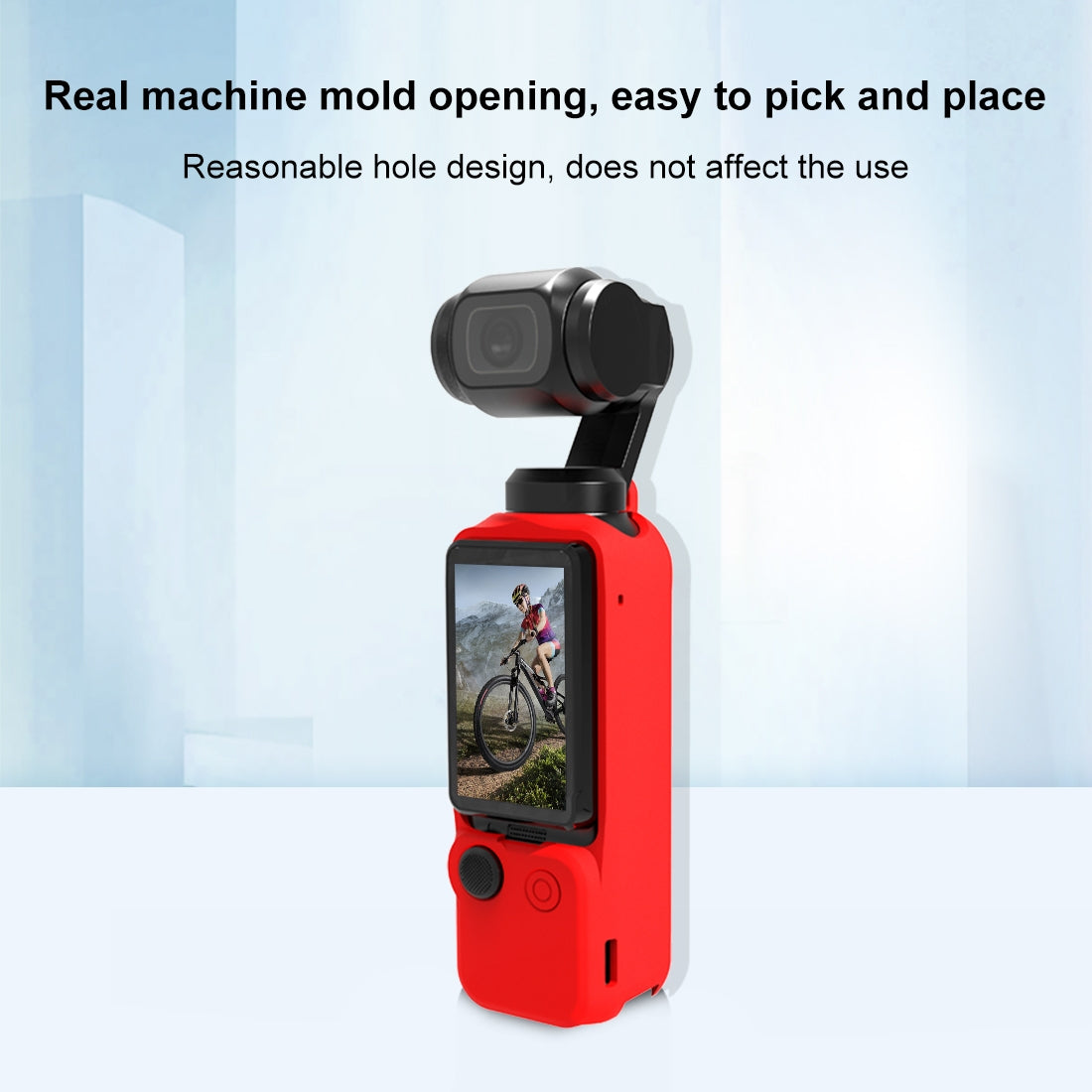 For DJI OSMO Pocket 3 PULUZ  3 in 1 Silicone Cover Case Set (Red)