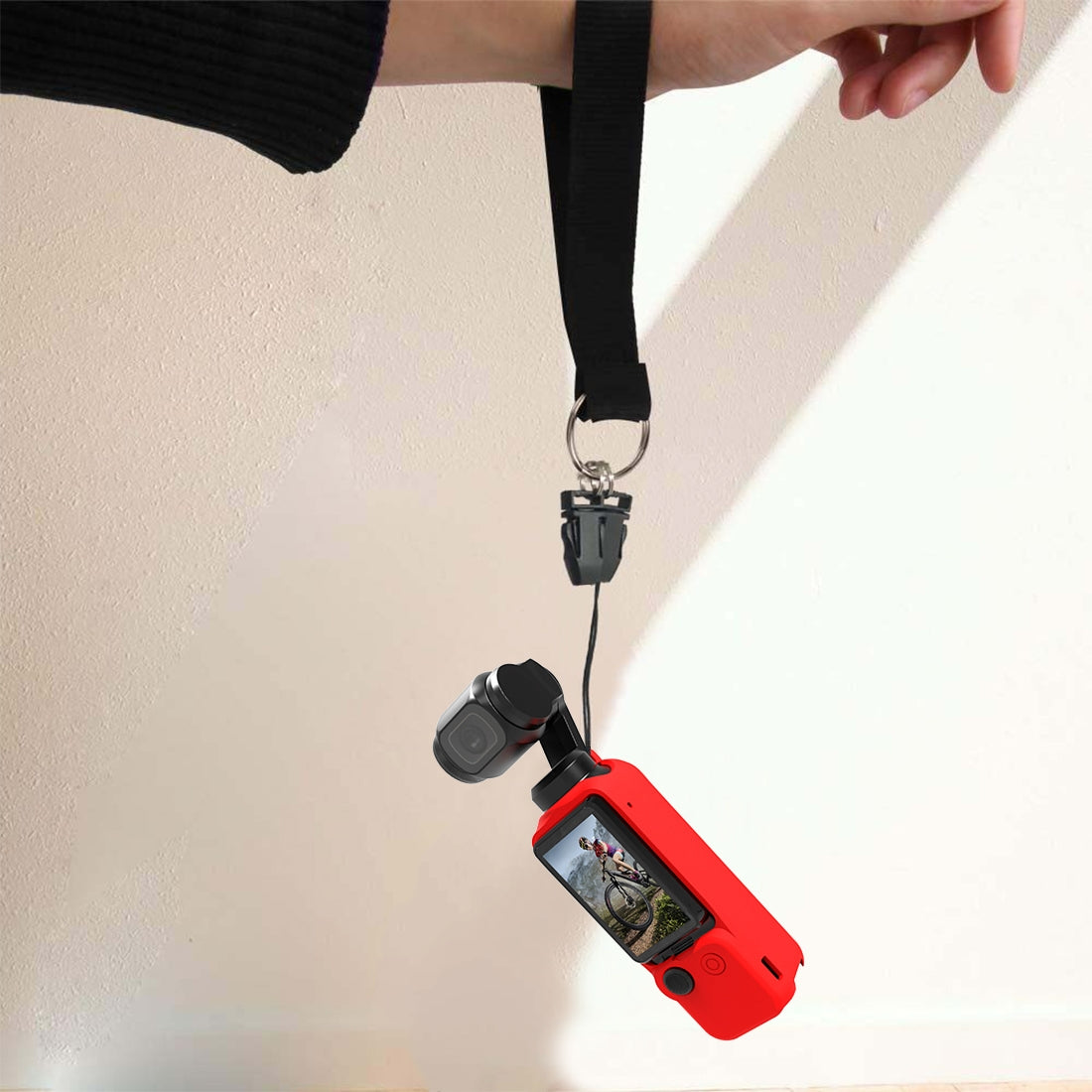 For DJI OSMO Pocket 3 PULUZ  3 in 1 Silicone Cover Case Set (Red)