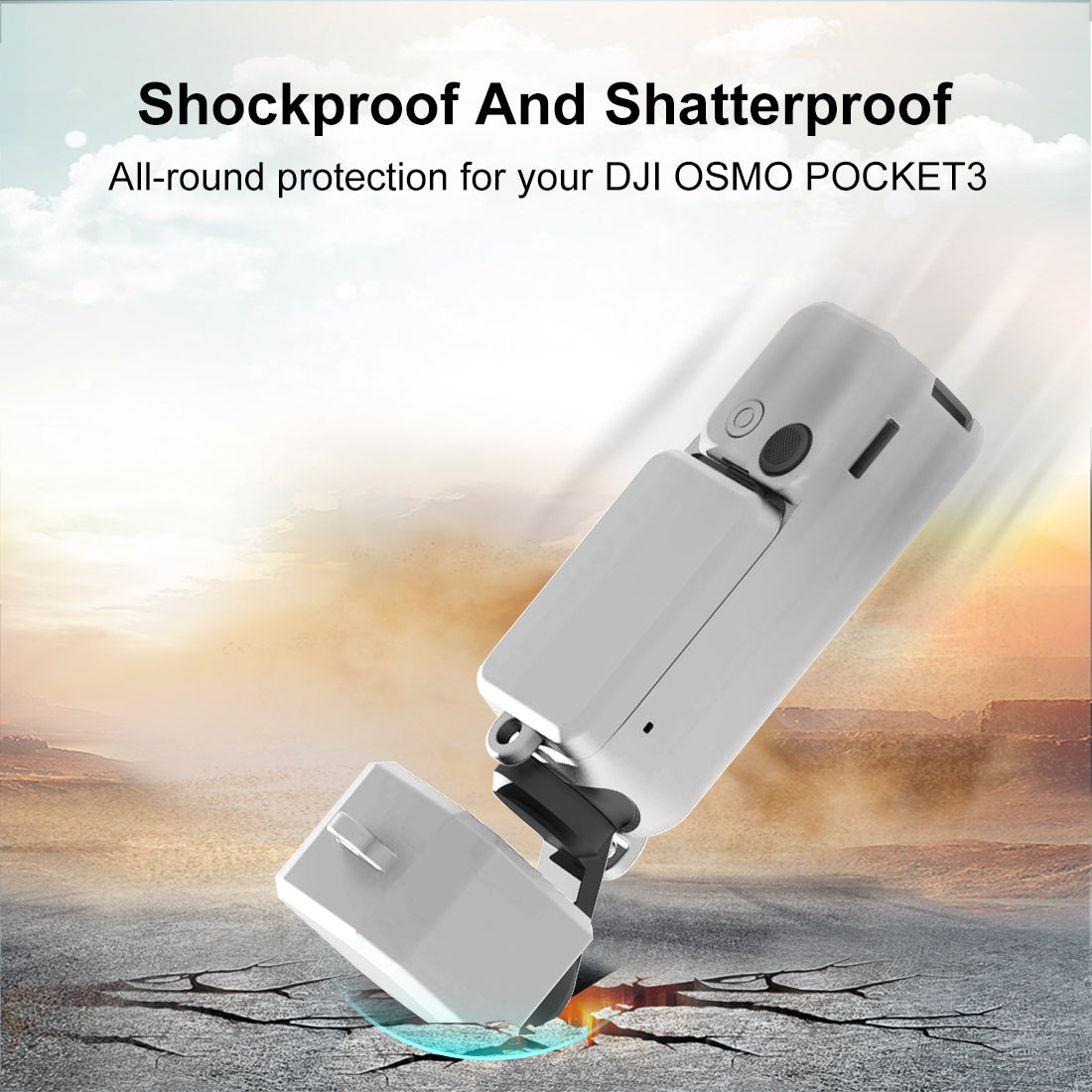 For DJI OSMO Pocket 3 PULUZ  3 in 1 Silicone Cover Case Set (White)