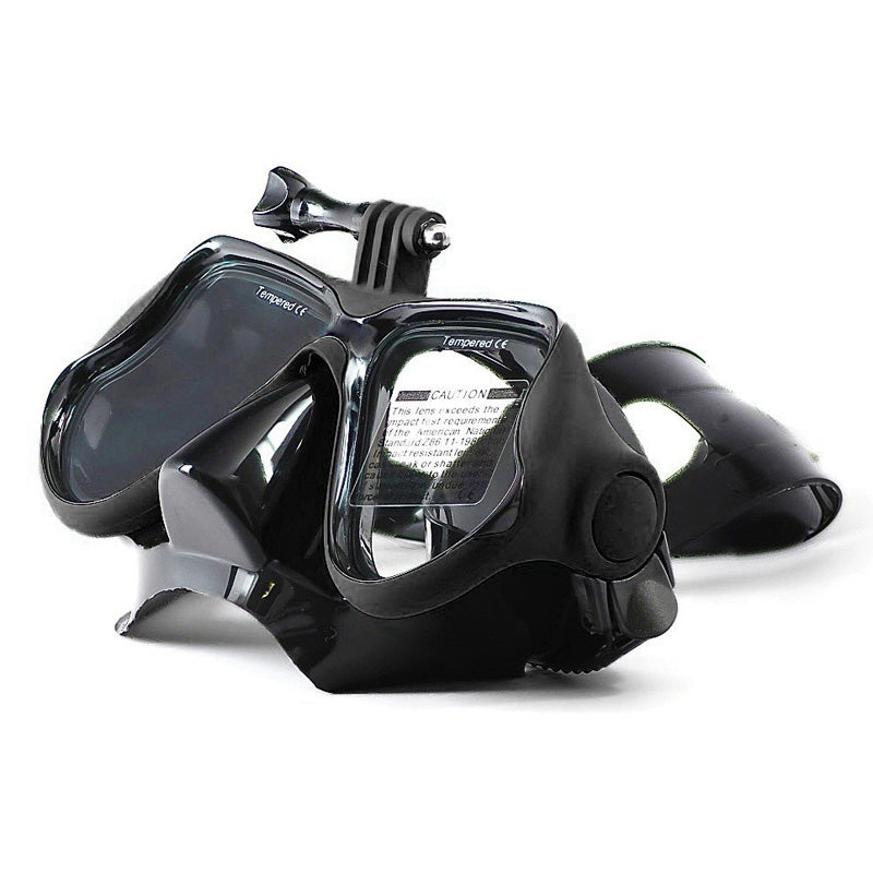 Water Sports Diving Equipment Diving Mask Swimming Glasses for GoPro, Insta360, DJI and Other Action Cameras(Black)