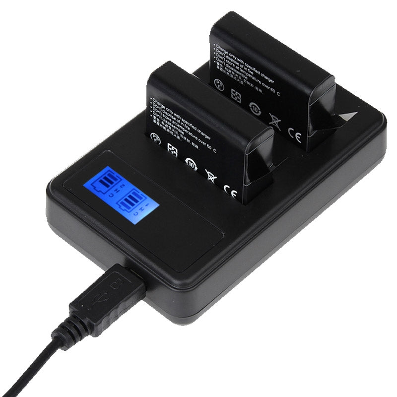 LCD Screen Dual Batteries Charger for GoPro HERO4 (AHDBT-401), Displays Charging Capacity (GP258-C)