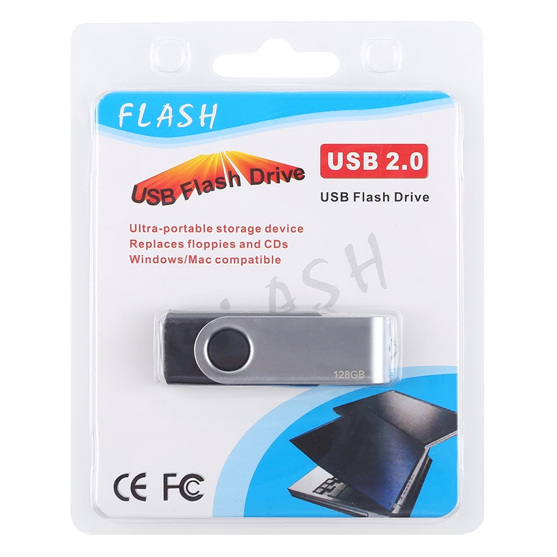 128GB Twister USB 2.0 Flash Disk(Black)