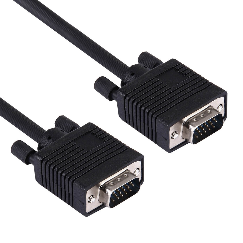 10m Normal Quality VGA 15Pin Male to VGA 15Pin Male Cable for CRT Monitor(Black)