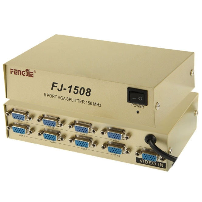 150MHz 8 Port VGA Splitter, Model: FJ-1508