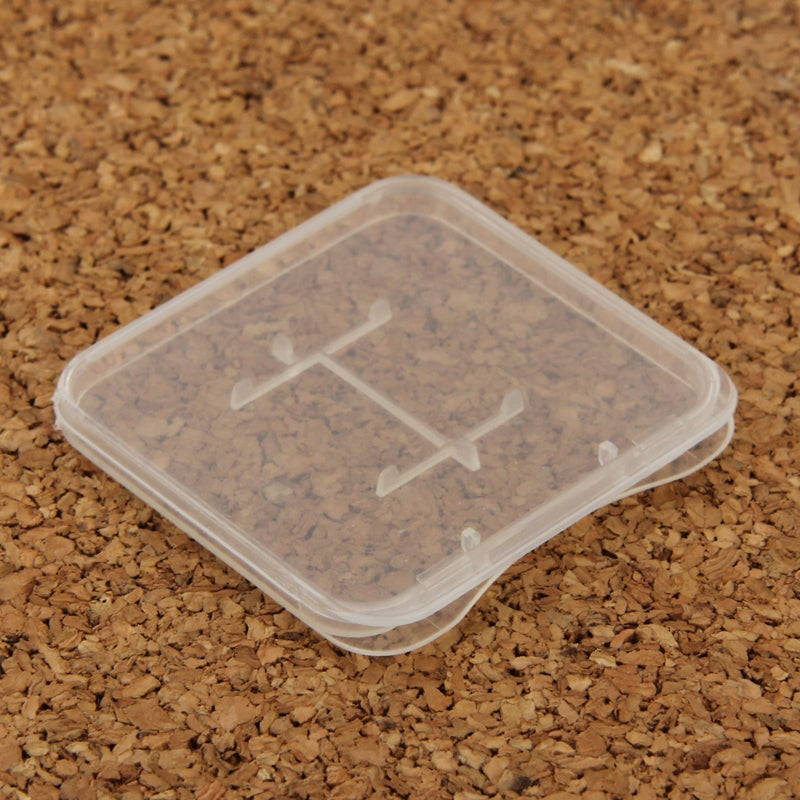 100 PCS Transparent Plastic Storage Card Box for Micro SD Card (TF Card)