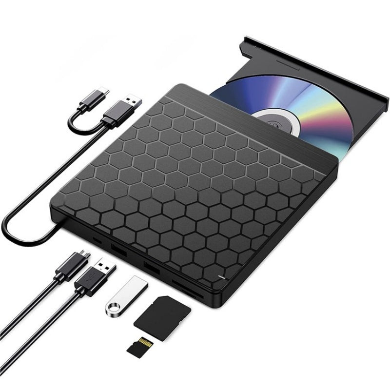 042  Football Pattern USB3.0 / Type-C Computer Laptop External Optical Drive Burner DVD Burner