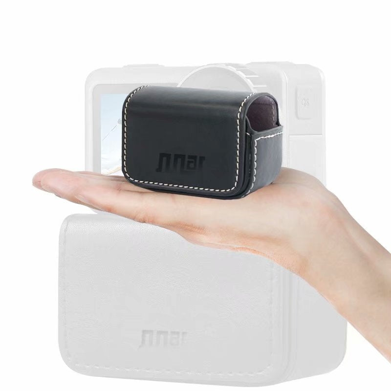 Waterproof Mini Leather Case Storage Carrying Box for DJI OSMO Action / GoPro / SJCAM / Xiaomi Mi Jia(Black)