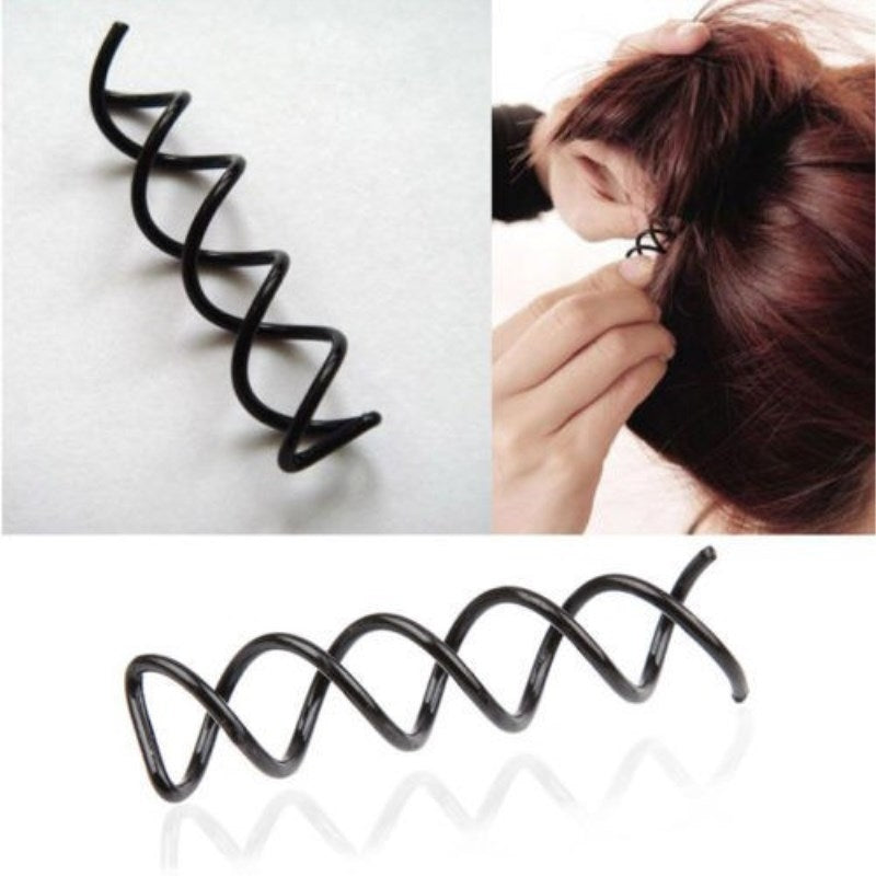 5pcs Spiral Hairpin Hair Accessories Hairpin Spiral Chuck Hairpin Head Y Round Pin Shape Headband