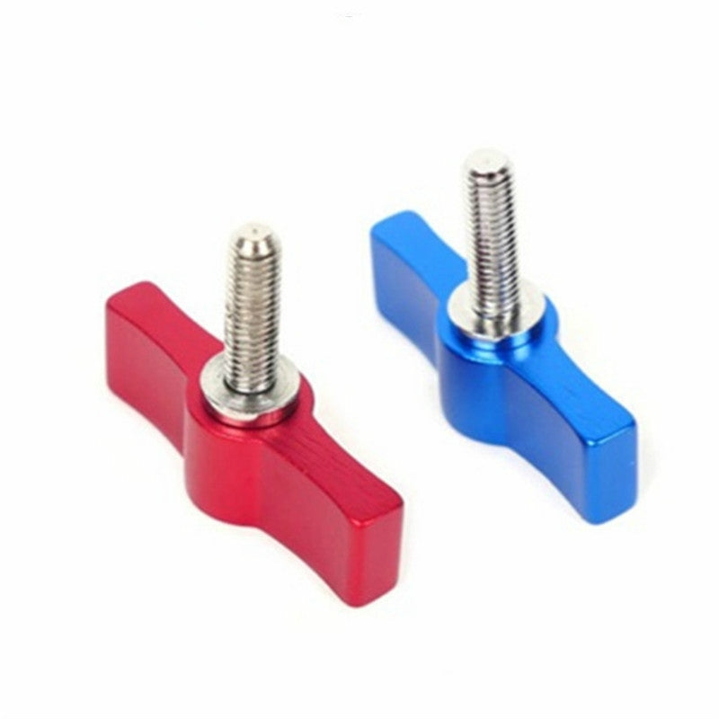 10PCS T-shaped Screw Multi-directional Adjustment Hand Screw Aluminum Alloy Handle Screw, Specification:M5(Blue)