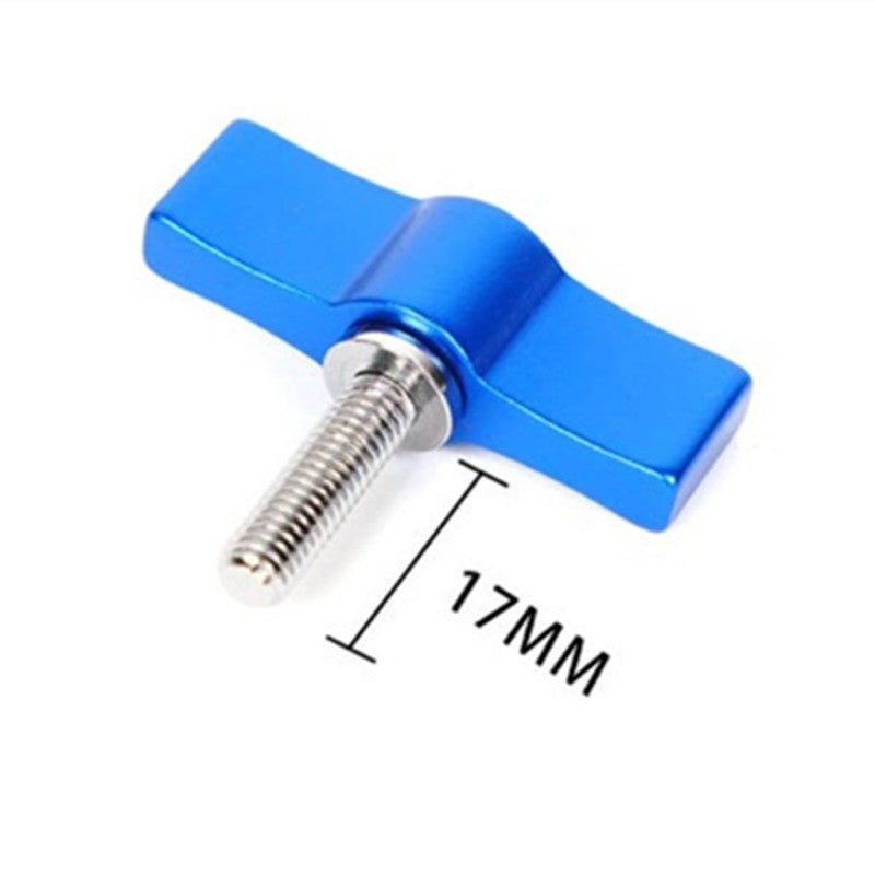10PCS T-shaped Screw Multi-directional Adjustment Hand Screw Aluminum Alloy Handle Screw, Specification:M5(Blue)