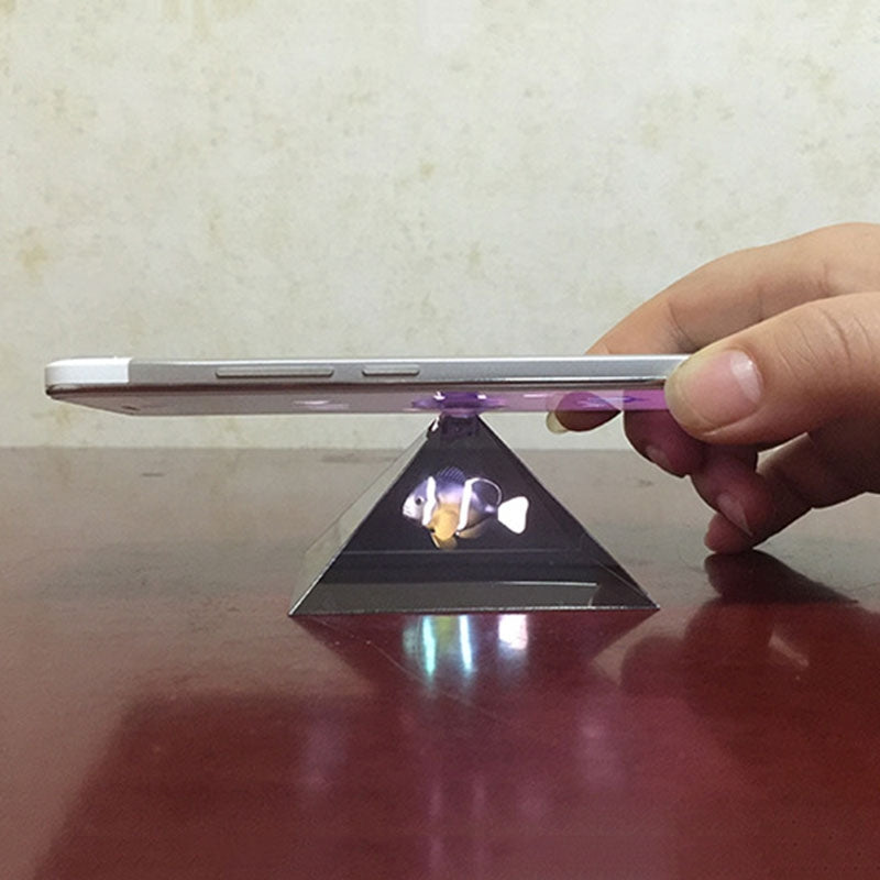 10 PCS 3D Pyramid Magic Projection Mobile Phone Simple Holographic Projection Film