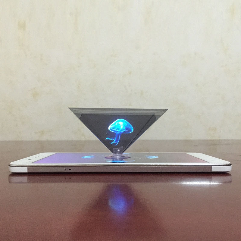 10 PCS 3D Pyramid Magic Projection Mobile Phone Simple Holographic Projection Film