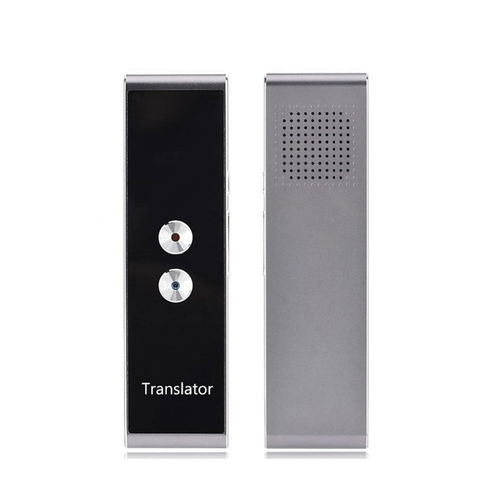 T8 Pocket Language Translator Voice 30 Languages Two Way Real Time Intercom Portable Translator For Personal Learning Travelling Black