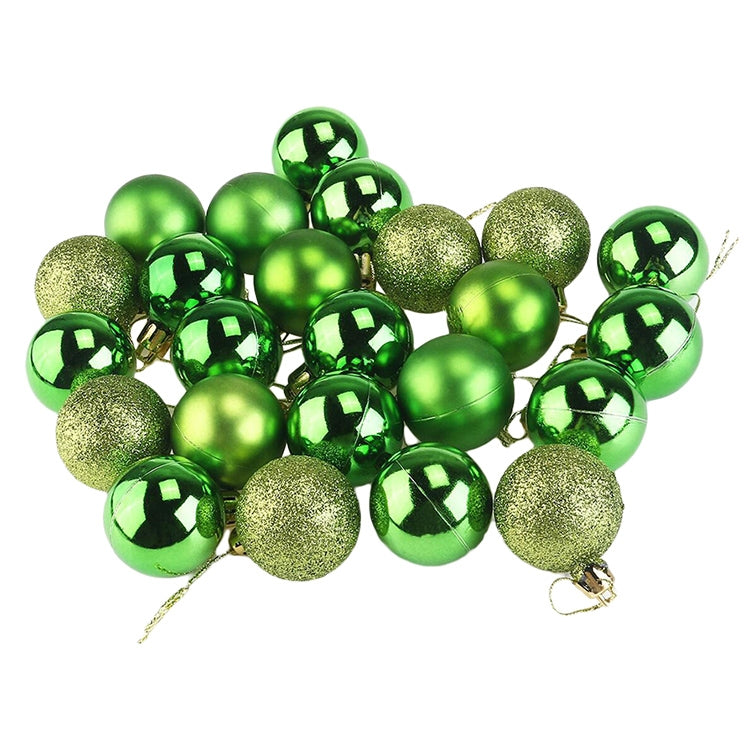 1 Box 3cm Home Christmas Tree Decor Ball Bauble Hanging Xmas Party Ornament Decorations(green)