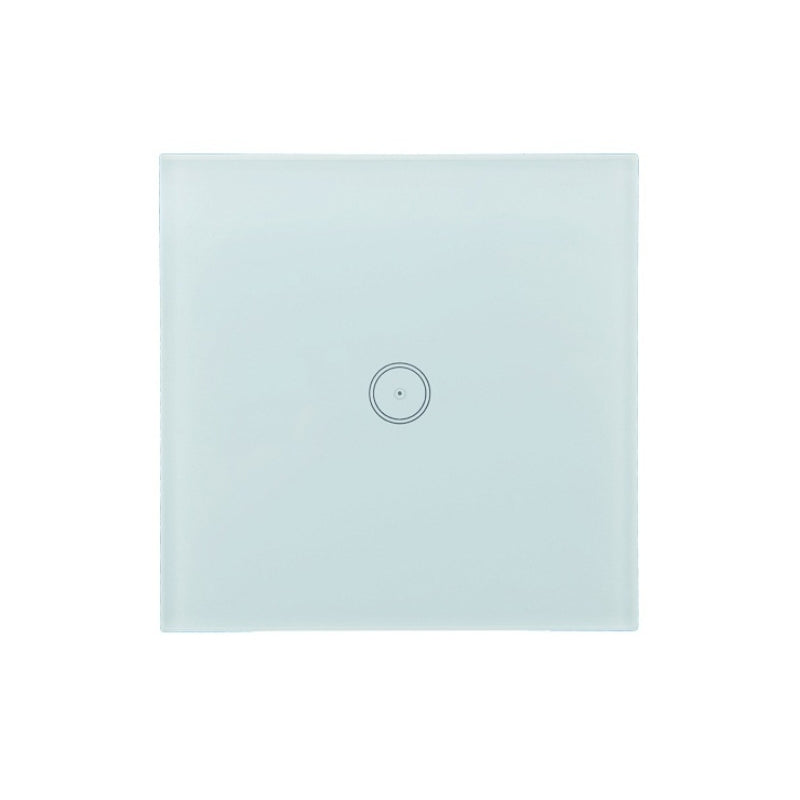 Wifi Wall Touch Panel Switch Voice Control Mobile Phone Remote Control, Model: White 1 Gang (Zero Firewire Zigbee)