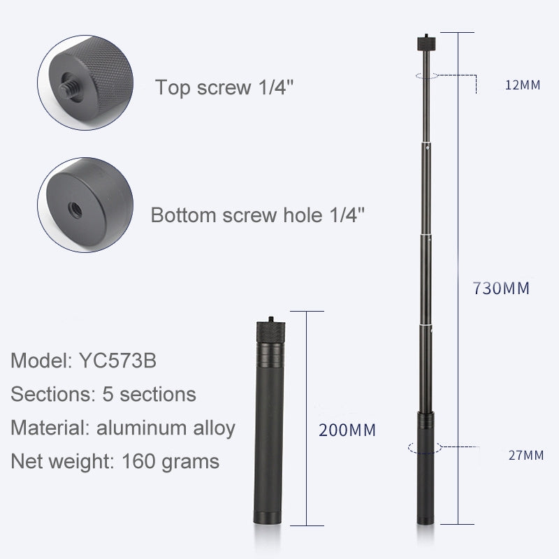 YC573B Extension Rod Stabilizer Dedicated Selfie Extension Rod for Feiyu G5 / SPG / WG2 Gimbal, DJI Osmo Pocket / Pocket 2
