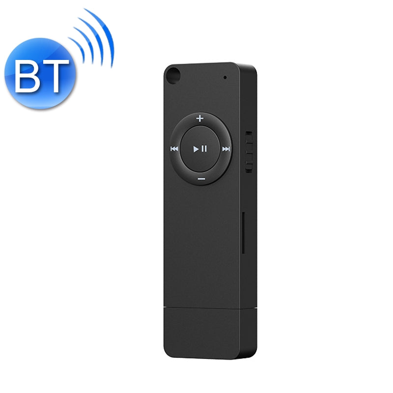 XT02 U Disk Style MP3 Music Player, Memory Capacity: Bluetooth Set(Black)