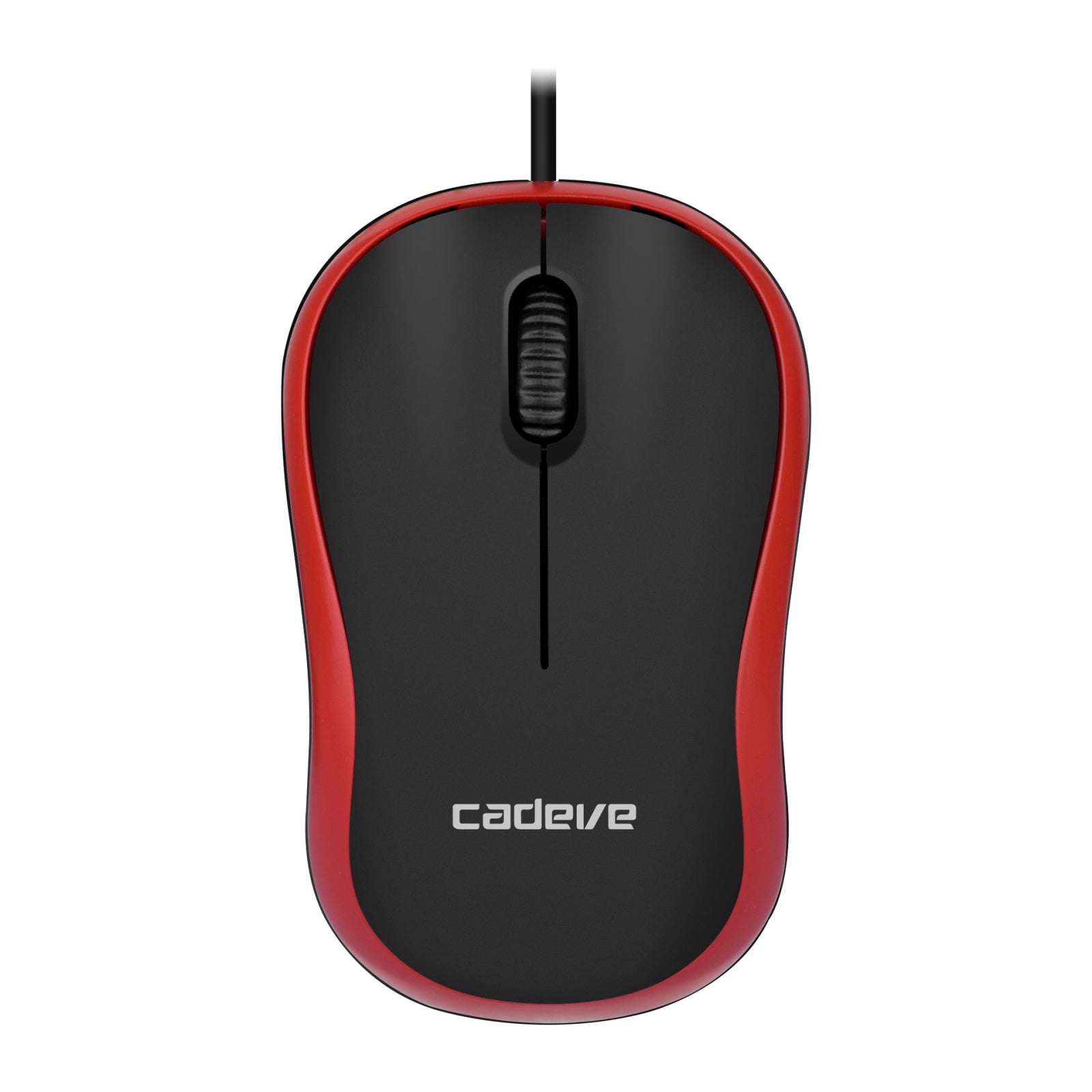 3 PCS Cadeve M220 3 Keys USB Wired Fashion Portable Mouse(Black Red)