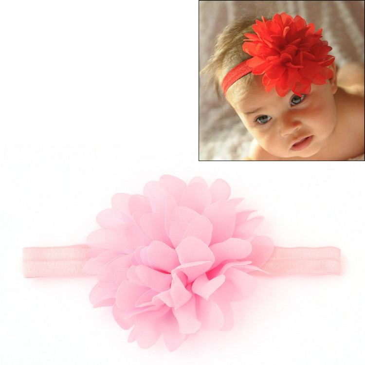 Baby Girl Elastic Hairband Children Hair Wear Flower Headband(Pink)