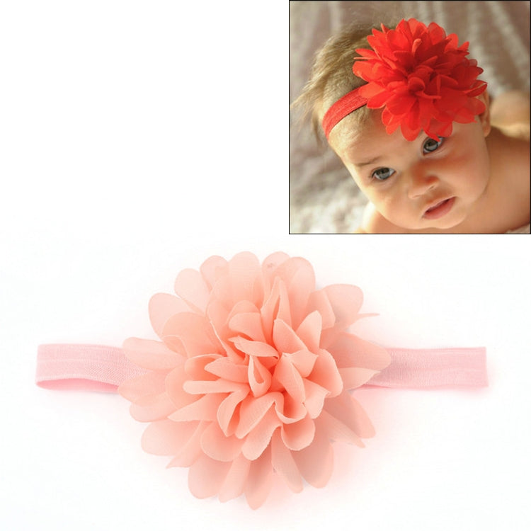 Baby Girl Elastic Hairband Children Hair Wear Flower Headband(Snow bud color)