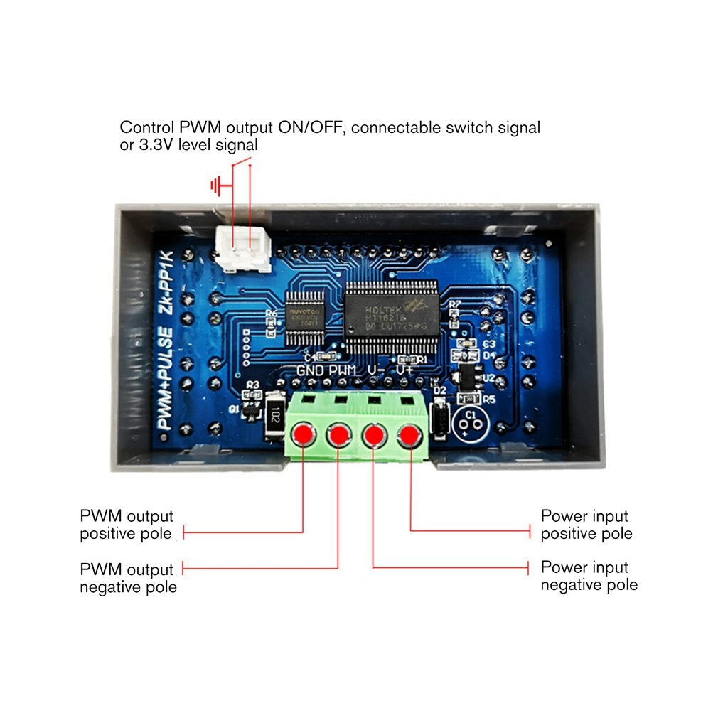 ZK-PP1K PWM Signal Generator 1Hz-150KHz PWM Pulse Frequency Duty Cycle Adjustable Square Wave Generator