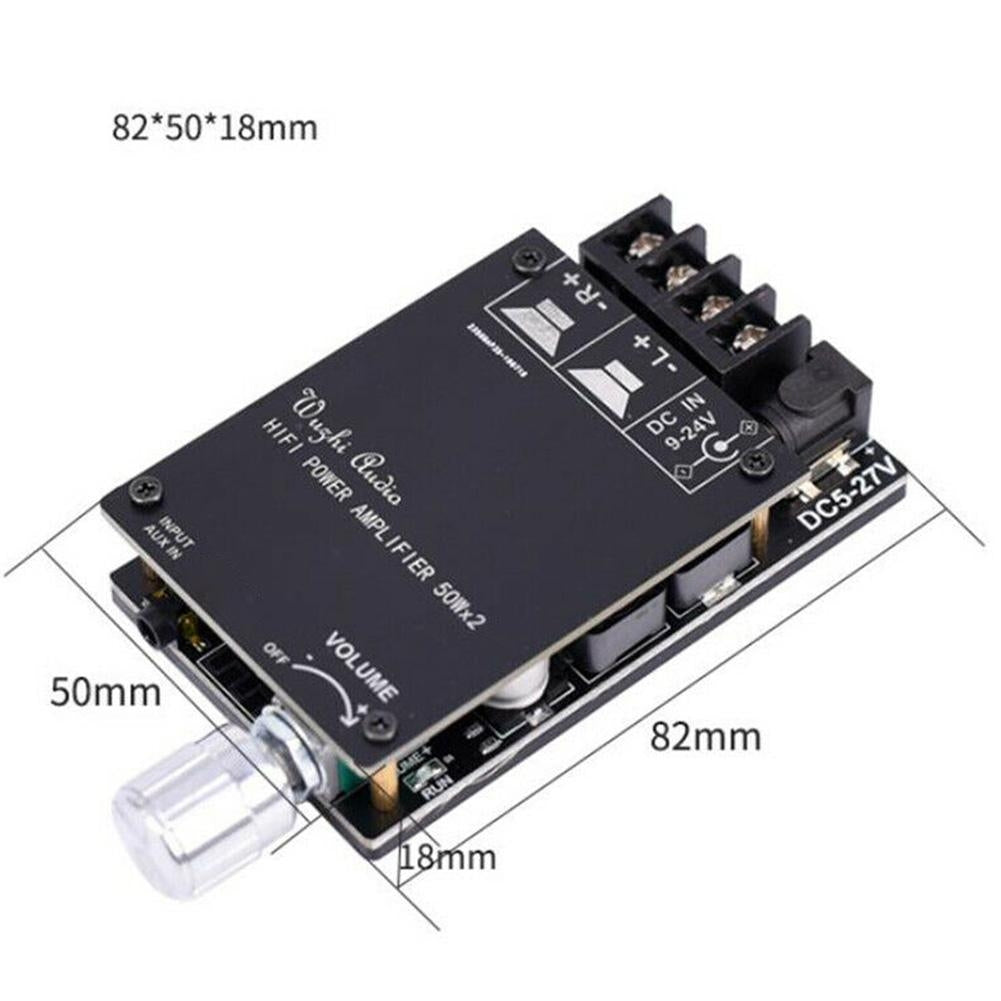 ZK-502C HIFI Wireless Bluetooth 5.0 TPA3116 Digital Power Audio Amplifier Board  50W X 2 Stereo AMP Amplificador Without Shell