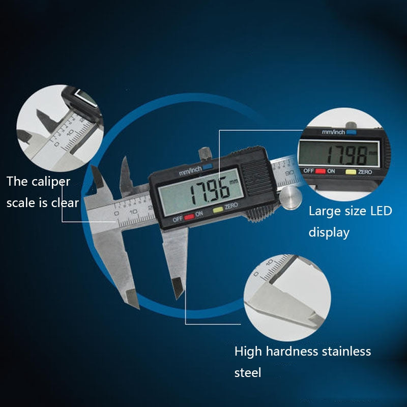 0-200mm Stainless Steel Electronic Digital Vernier Caliper