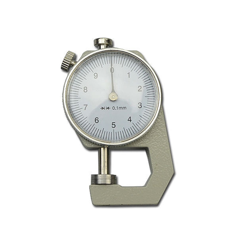 0-10mm Dial Thickness Gauge Leather Paper Thickness Meter Tester, Model: Flat Head