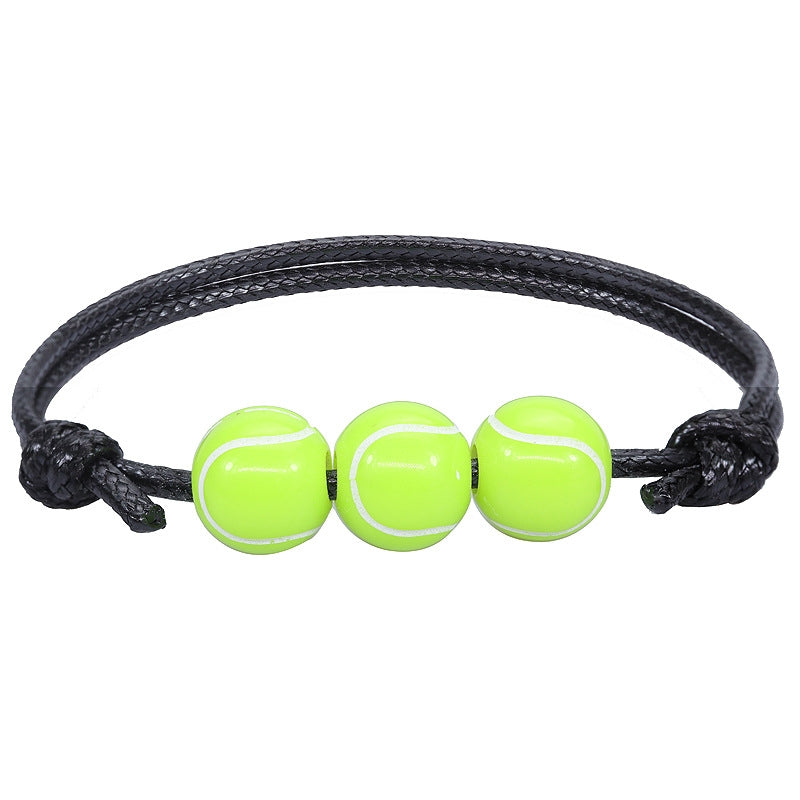 10 PCS Basketball Baseball Adjustable Braided Wire Bracelet(2)