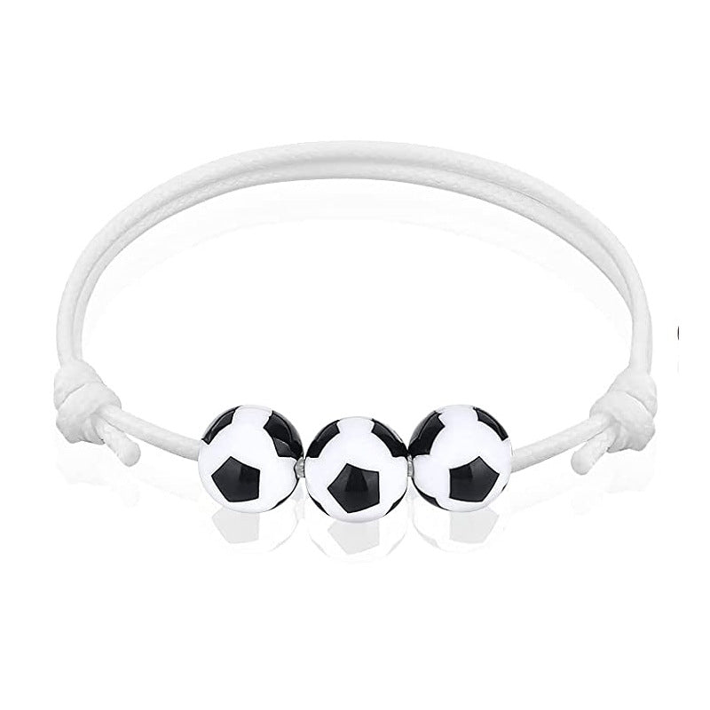 10 PCS Basketball Baseball Adjustable Braided Wire Bracelet(10)