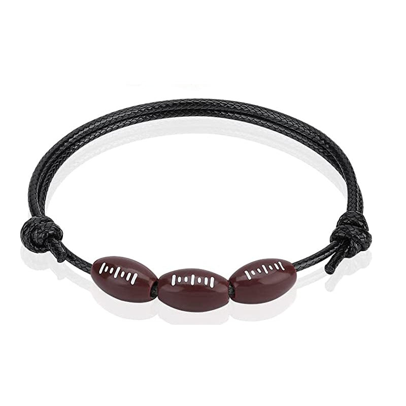 10 PCS Basketball Baseball Adjustable Braided Wire Bracelet(12)