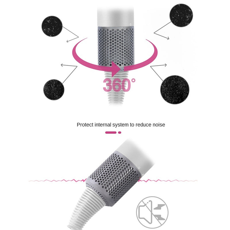2 PCS Outer Cover Dust Filter for Dyson Hair Dryer HD01/HD03/HD08(Bright Gray)