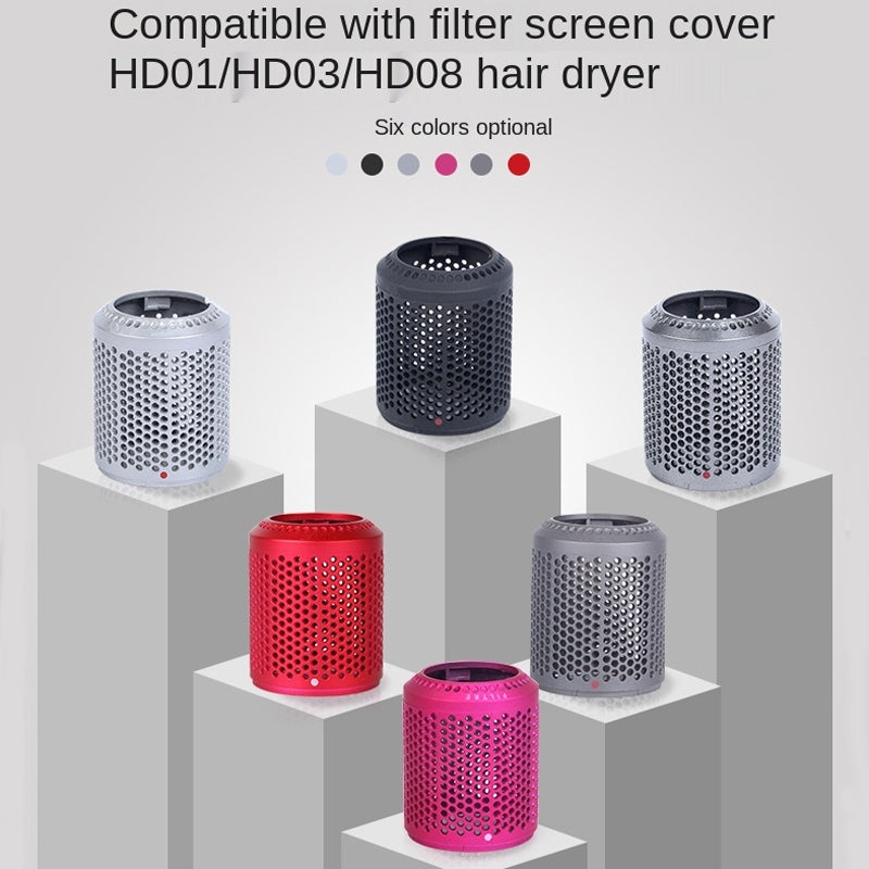 2 PCS Outer Cover Dust Filter for Dyson Hair Dryer HD01/HD03/HD08(Bright Gray)
