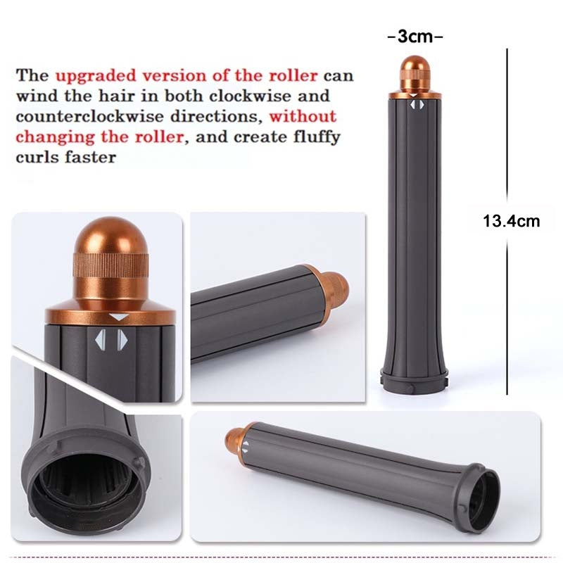 13.4cm Upgraded Long Barrel Curling Iron for Dyson i.d./HD01/02/03/04/08 Hair Dryer 40mm Gold