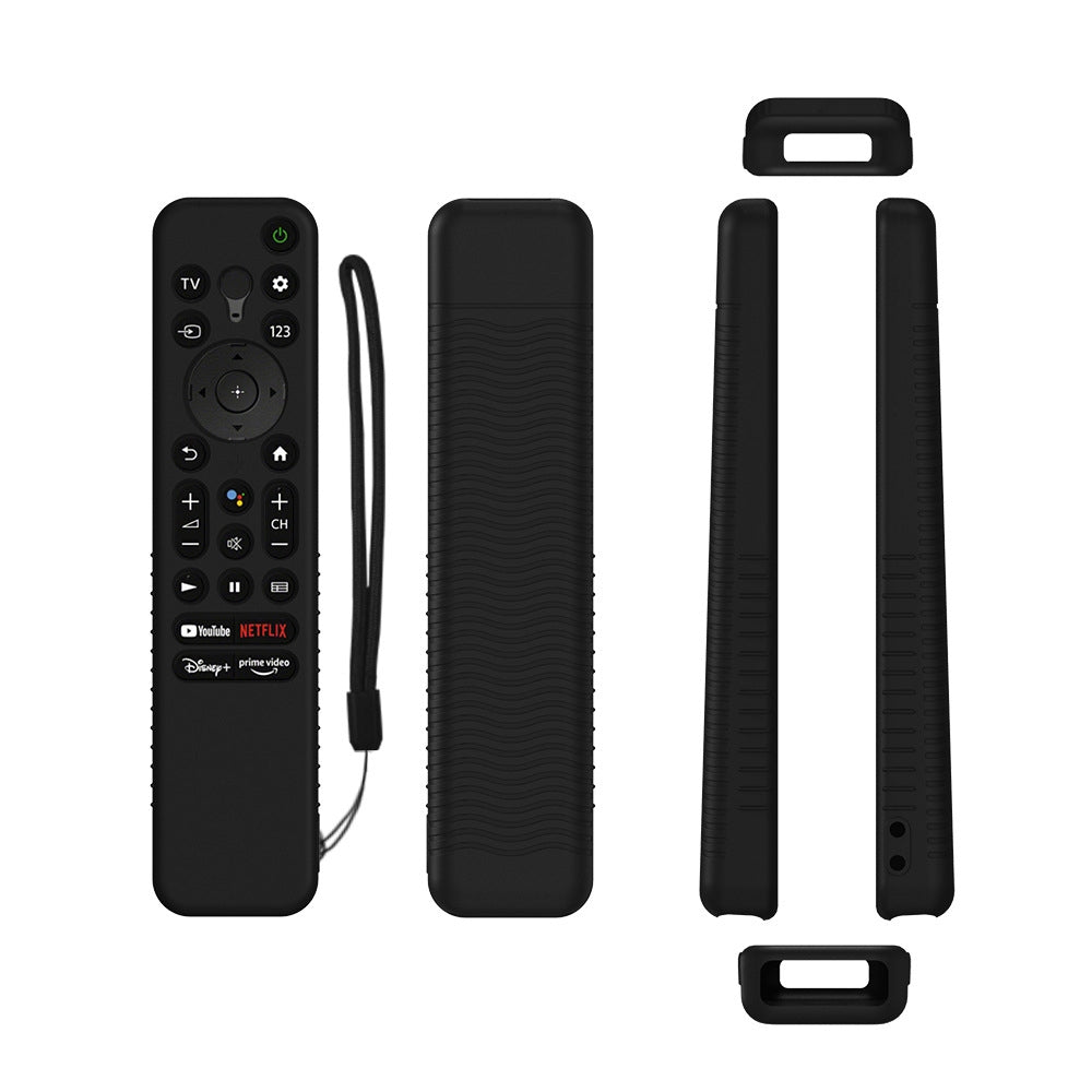 Y56 Voice Remote Silicone Anti-Fall Protective Case For Sony RMF-TX800U/C/P/T/900U(Black)